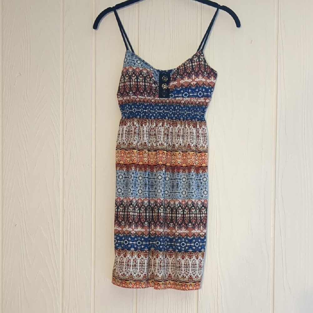 Sweet Storm Multicolor Strappy Midi Dress